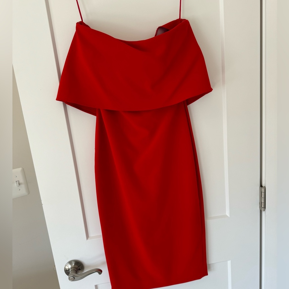 likely strapless ruffle top dress